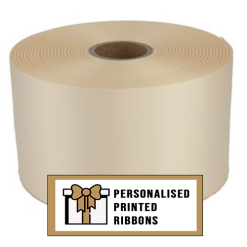 Cream Custom Printed Wide Ribbon
