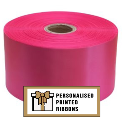 Fuchsia Pink Custom Printed Wide Ribbon