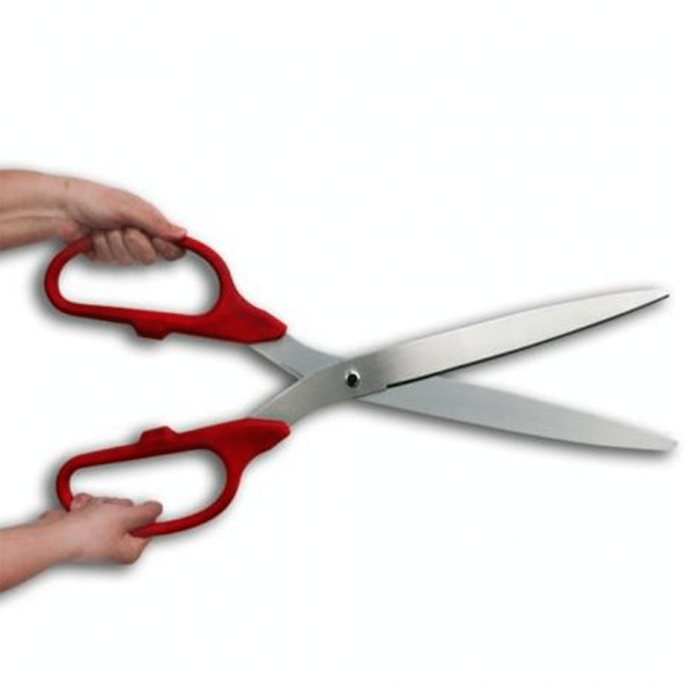 Giant Ceremonial Scissors Red Handle -