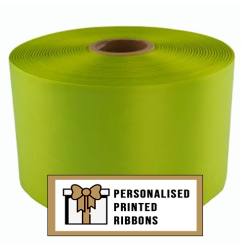 Lime Green Custom Printed Wide Ribbon