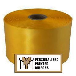 New Gold Custom Printed Wide Ribbon