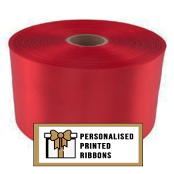 Cardinal Red Custom Printed Wide Ribbon