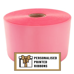 Rose Pink Custom Printed Wide Ribbon