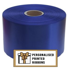 Royal Blue Custom Printed Wide Ribbon