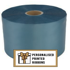 Steel Blue Custom Printed Wide Ribbon