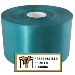 Teal Custom Printed Wide Ribbon