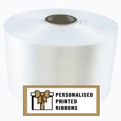 White Custom Printed Wide Ribbon