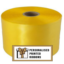 Yellow Custom Printed Wide Ribbon