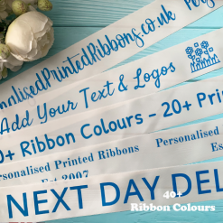 48mm Wide Printed Ribbons For Gift Wrapping Hampers Next Day Delivery