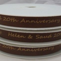 Brown Logo Printed Ribbon