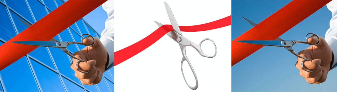 Silver Scissors For Ribbon Cutting Sharp Grand Opening Ceremonial Snips