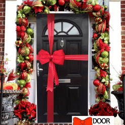 Christmas Satin Door Bow