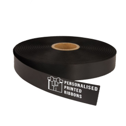 Black Logo Printed Ribbon