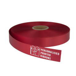 Dark Red Logo Printed Ribbon