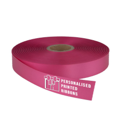 Bright Pink Logo Printed Ribbon