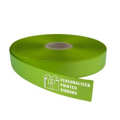Lime Green Logo Printed Ribbon