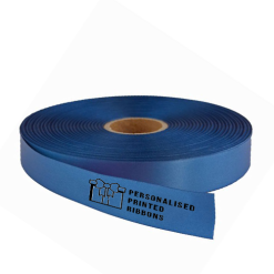 Steel Blue Logo Printed Ribbon