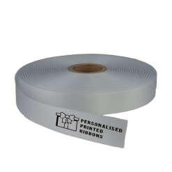 Bright White Logo Printed Ribbon