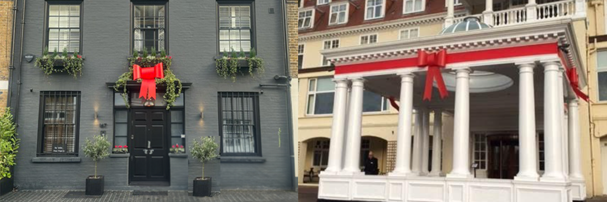 Red Plastic Outdoor Bows