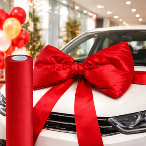 Big Red Bow With Wrapping Ribbon