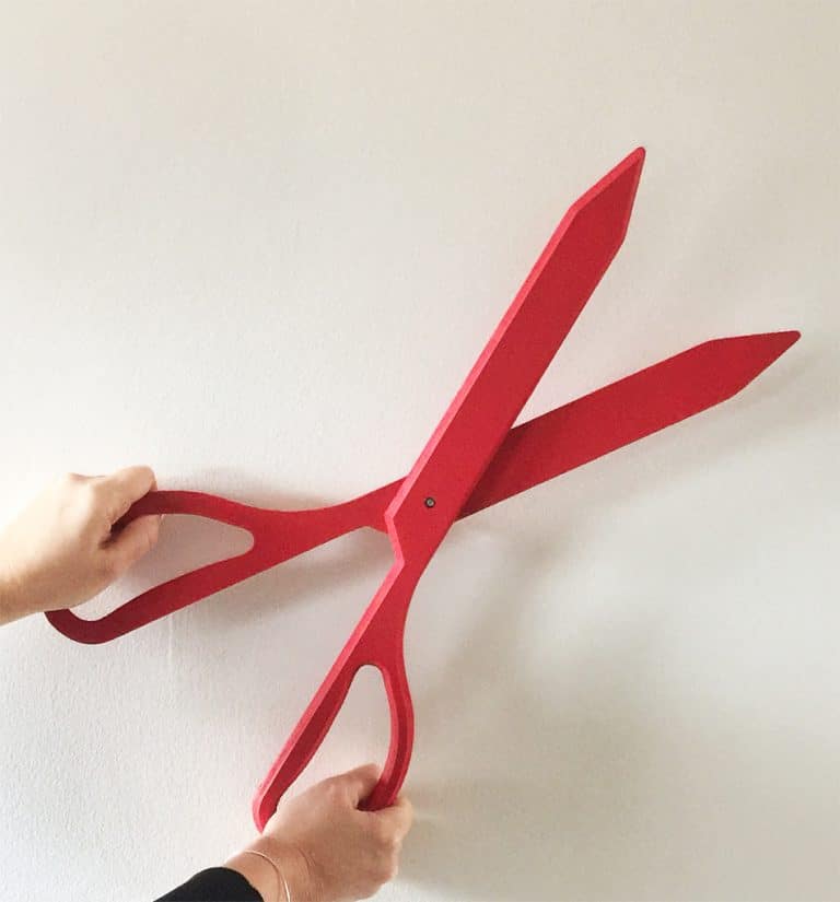 Buy big giant ceremonial scissors for grand opening, ribbon cutting FREE UK delivery