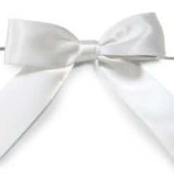 White Mini Bows with ties