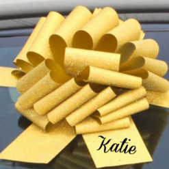 Big Gold Personalised Car Bows