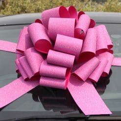 MEGA Glitter Pink Giant Car Bow