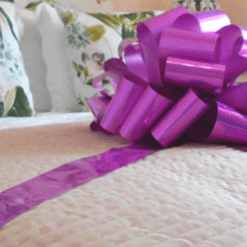 Holographic Pink Giant Car Bow, Big Pink Car Bows