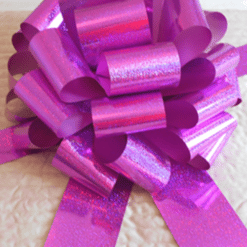 Holographic Pink Giant Car Bow, Big Pink Car Bows