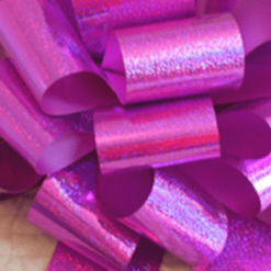 Holographic Pink Giant Car Bow, Big Pink Car Bows