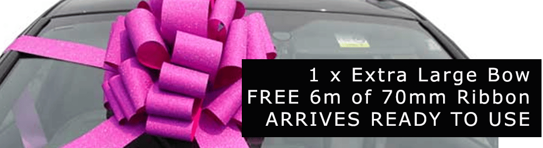 Pink Glitter Giant Car Bow.png