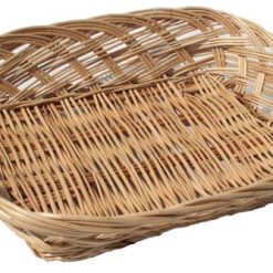 Open Weave Wicker Tray Basket