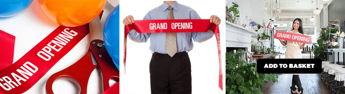 Grand Opening Printed Ribbons Add To Basket