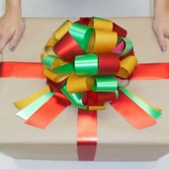 MEGA Red Gold & Green Christmas Giant Car Bow