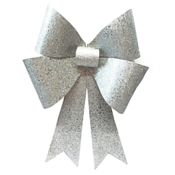 Big Silver Glitter Bow