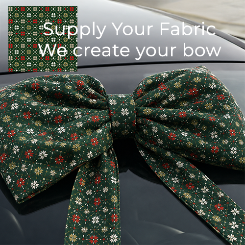 Bespoke Car Bows Made Using Your Own Fabric