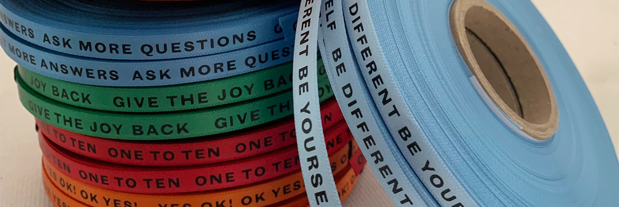 Narrow Printed Ribbons For Gift Wrapping Add Your Own Logo