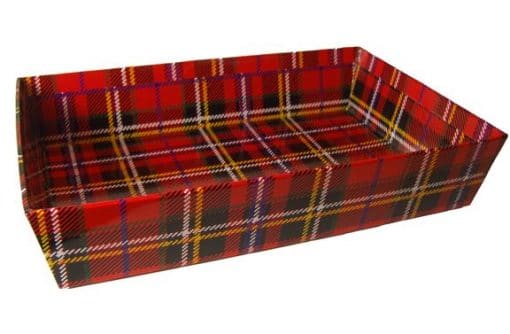 10 x Tartan Gift Hamper Trays - 30cm