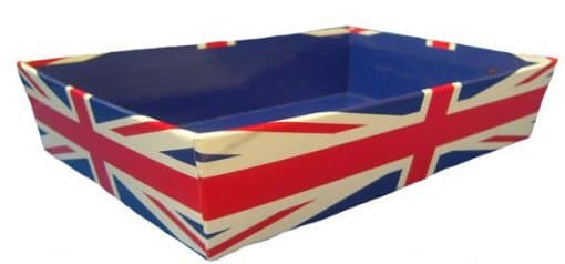 10 x Union Jack Hamper Gift Hamper Trays - 20cm
