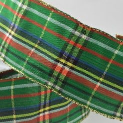 Green Tartan 40mm Ribbon