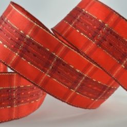 Red Tartan 40mm Ribbon