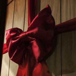 Red Satin Padded Door Bow Christmas Decoration