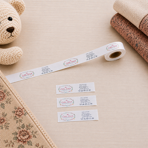 Full-Colour Custom Printed Clothing Labels – 15mm Ribbon