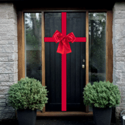 Red Satin Door Bow Decorating Pack
