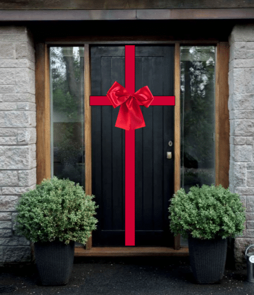 Red Satin Door Bow Decorating Pack