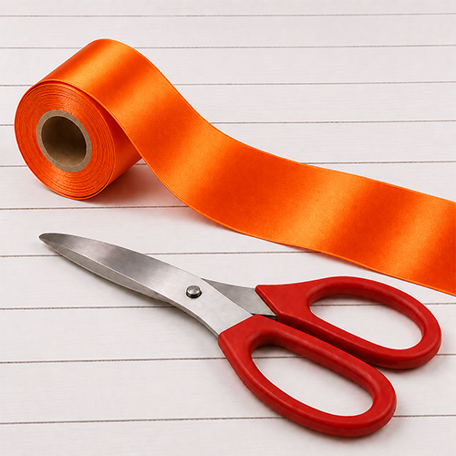 Grand Opening Ribbon Cutting Kit – 16" Red Scissors & 3m Ribbon - Image 3