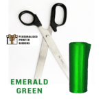Black Scissors with EMERALD GREEN Ribbon