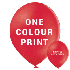 Custom Printed Latex Balloons - 1 Colour Print - Printing Both Sides Of 10