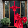 Red Door Bow With Branding Tails